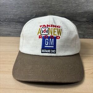 Vintage GM General Motors Hat Cap Strap Back Brown Moraine Ohio 90s‎